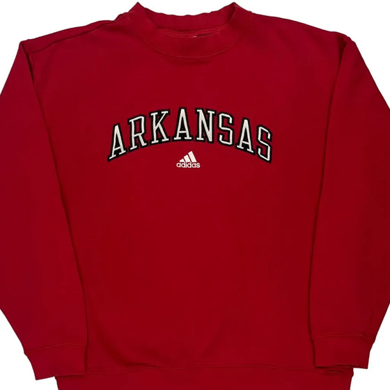 Arkansas Adidas Sweatshirt - Medium Red Cotton