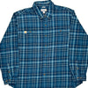 Relaxed Fit Carhartt Checked Flannel Shirt - 2XL Blue Cotton