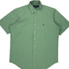 Polo Logo Ralph Lauren Checked Shirt - Medium Green Cotton