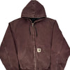 Workwear Carhartt Zip Up - Small Brown Cotton