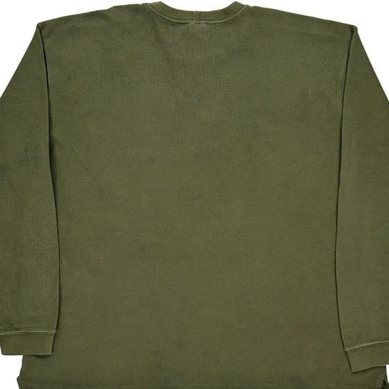 Carhartt Spellout Long Sleeve T-Shirt - XL Green Cotton