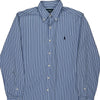 Ralph Lauren Striped Shirt - Small Blue Cotton