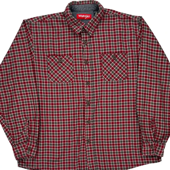 Wrangler Checked Shirt - XL Red Cotton