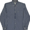 Lacoste Striped Shirt - Medium Black Cotton