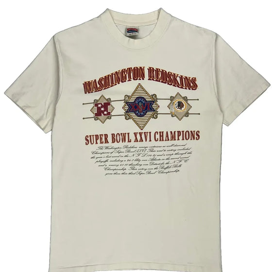 Single Stitch Washington Redskins Nutmeg Nfl T-Shirt - XL White Cotton
