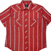 Cowboy Cut Wrangler Collared Short Sleeve Shirt - 2XL Red Cotton