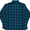 Wrangler Checked Flannel Shirt - Large Blue Polyester