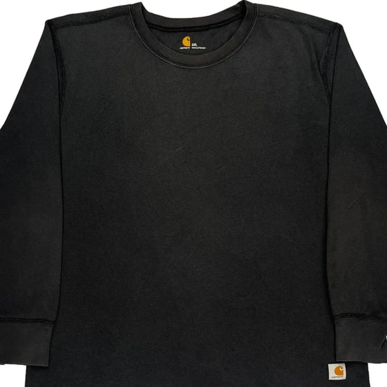 Carhartt Long Sleeve T-Shirt - 2XL Black Cotton