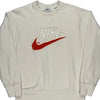 Nike Graphic Sweatshirt - Large White Cotton