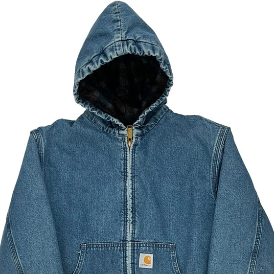 Denim Carhartt Oversized Denim Jacket - Large Blue Cotton