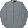 Ralph Lauren Collarless Shirt - Medium Blue Cotton