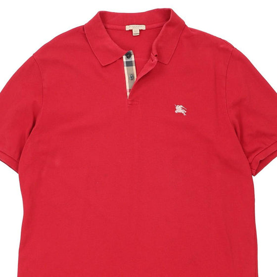 Vintage red Burberry Brit Polo Shirt - mens xx-large