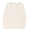 Tommy Hilfiger Long Sleeve Top - Small White Cotton Blend