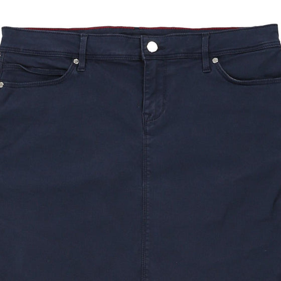 Tommy Hilfiger Mini Skirt - 32W UK 12 Navy Cotton