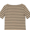 Lauren Ralph Lauren Striped T-Shirt - Small Beige Cotton