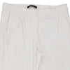 Les Copains Trousers - 30W UK 10 White Viscose Blend