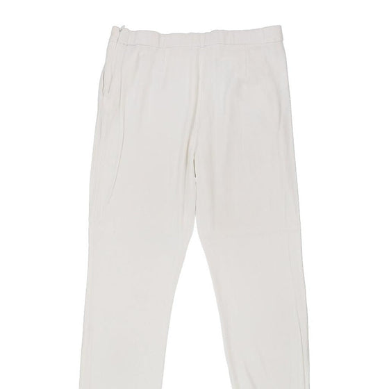 Les Copains Trousers - 30W UK 10 White Viscose Blend