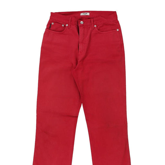 Moschino Trousers - 28W UK 8 Red Cotton