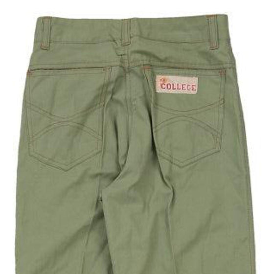 Vintage green College Trousers - mens 25" waist