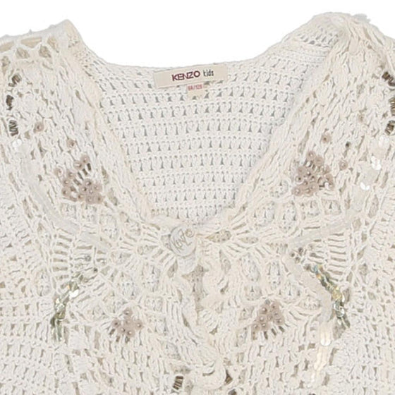 Age 8 Kenzo Crochet Top - Small White Cotton