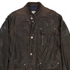 Age 14 Armani Leather Jacket - XL Brown Faux Leather