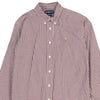 Age 9-11 Ralph Lauren Checked Shirt - Medium Burgundy Cotton