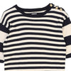 Age 12 Moschino Striped T-Shirt - Medium Navy Cotton