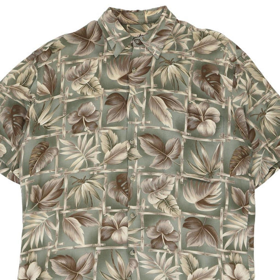 Vintage green Ubc Hawaiian Shirt - mens medium