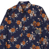 Vintage navy Johnny Big Patterned Shirt - mens large