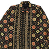 Vintage black Unbranded Patterned Shirt - mens x-large