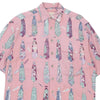 Vintage pink Seaden Sticker Patterned Shirt - mens medium