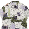 Vintage multicoloured Mustache Patterned Shirt - mens large