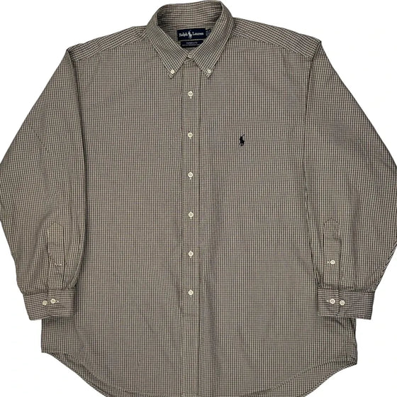 Ralph Lauren Checked Shirt - 2XL Brown Cotton