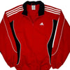 Adidas Track Jacket - Medium Red Polyester