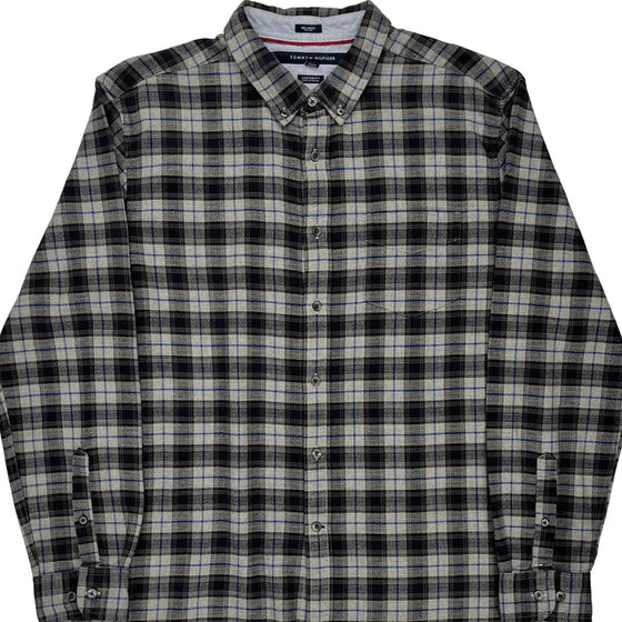 Tommy Hilfiger Checked Shirt - XL Grey Cotton