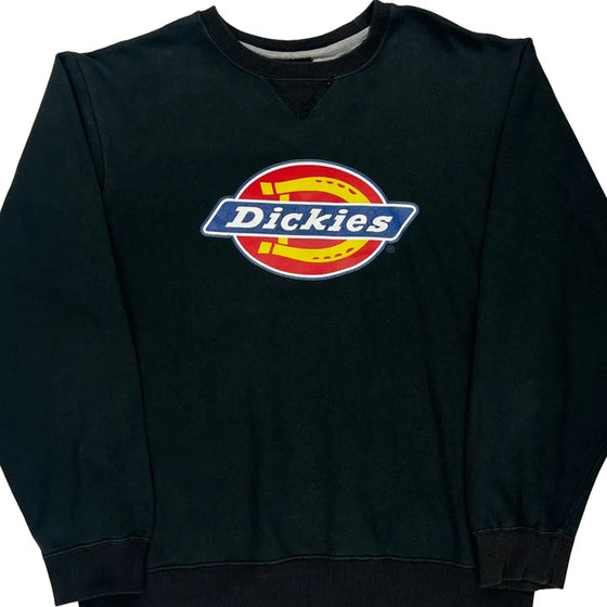 Dickies Spellout Sweatshirt - Medium Black Cotton