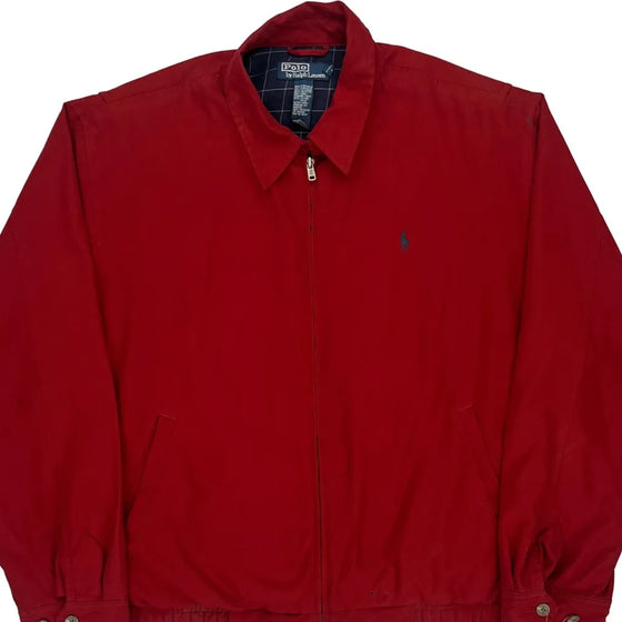 Polo Ralph Lauren Harrington Jacket - Large Red Cotton Blend