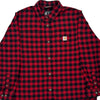 Loose Fit Rugged Flex Carhartt Checked Flannel Shirt - XL Red Cotton