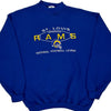 St. Louis Rams Logo Athletics Graphic Sweatshirt - Large Blue Cotton Blend