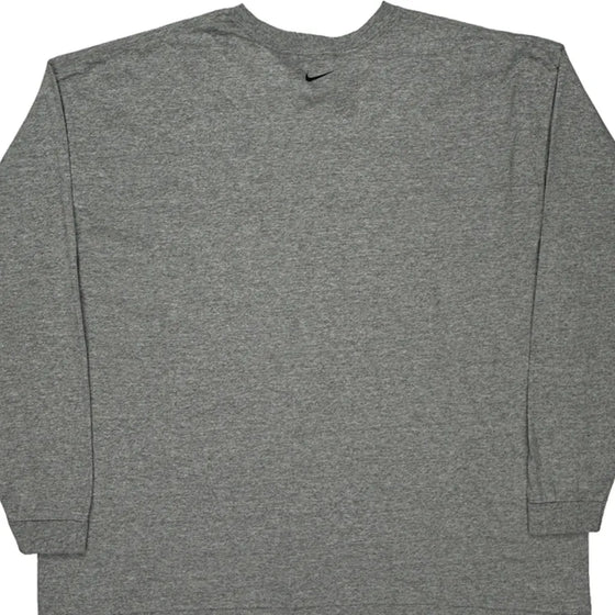 Nike Long Sleeve T-Shirt - 3XL Grey Cotton