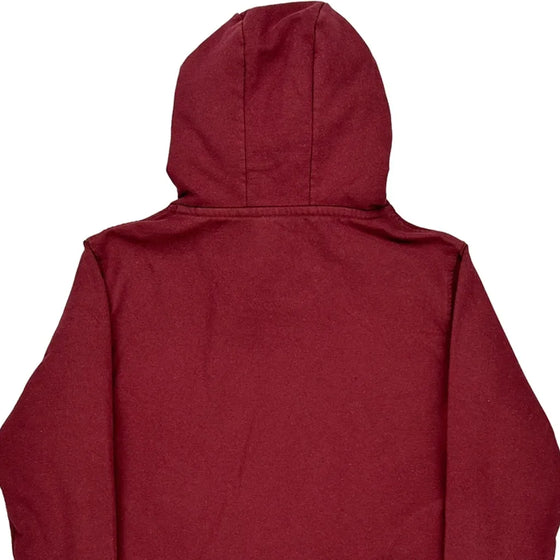 Bear Graphic Patagonia Hoodie - Small Burgundy Cotton Blend