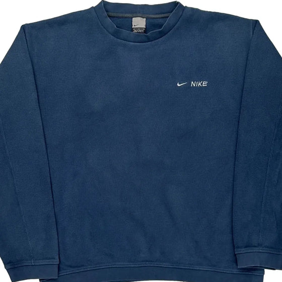 Nike Sweatshirt - Large Blue Cotton