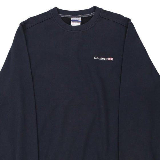 Vintage navy Reebok Sweatshirt - mens x-large