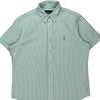 Ralph Lauren Striped Shirt - Large Green Cotton