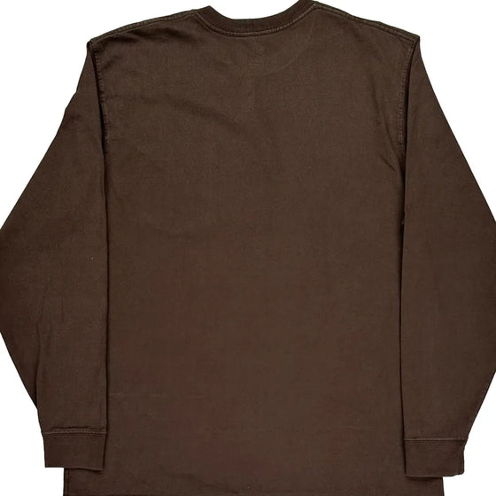 Pocket Carhartt Long Sleeve T-Shirt - Large Brown Cotton