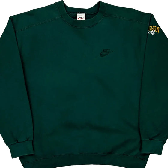 Oregon Nike Sweatshirt - Large Green Cotton Blend