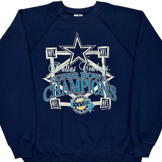 Dallas Cowboys Hanes Graphic Sweatshirt - XL Navy Cotton Blend