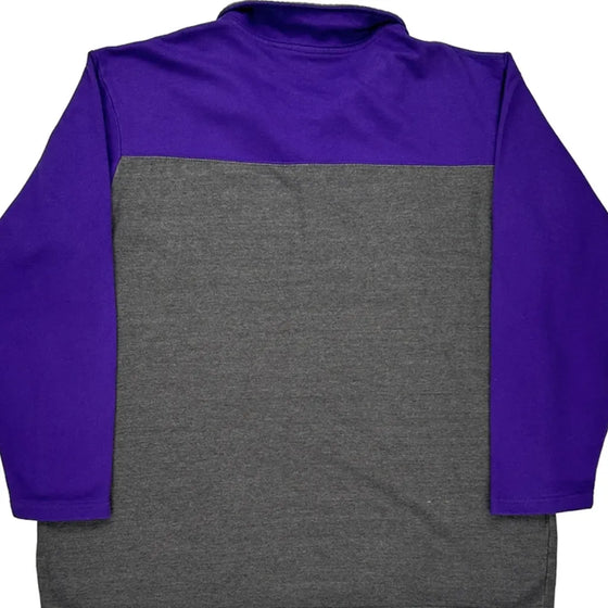 Vikings Football Nfl Graphic 1/4 Zip - 3XL Grey Cotton Blend