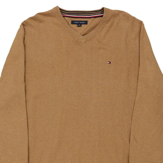 Vintage beige Tommy Hilfiger Jumper - mens x-large