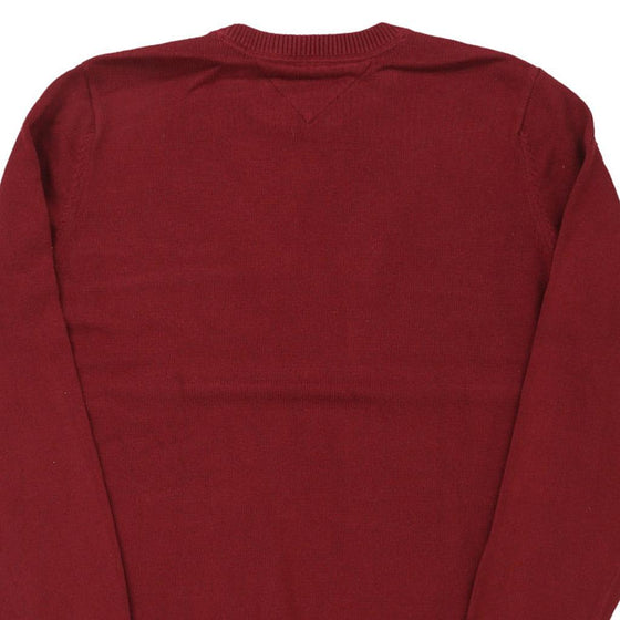 Vintage burgundy Tommy Hilfiger Jumper - mens large